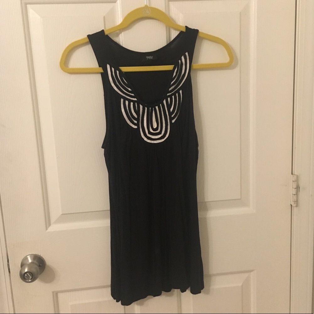 Mossimo Black Tank with Cream Accents
